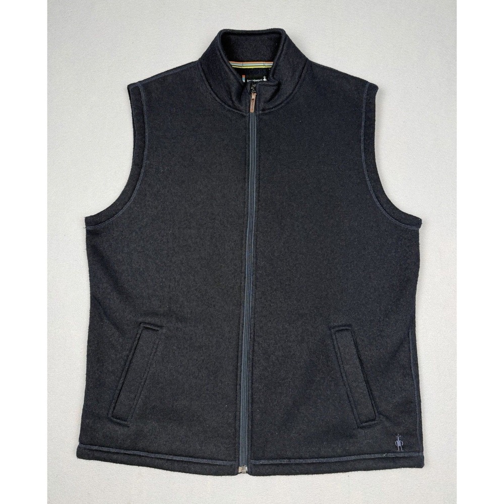 Smartwool Vest Mens XL Wool Blend Fleece Full Zip Outdoor Hiking Pockets Travel
